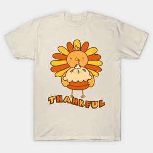 Thankful Turkey Thanksgiving Matching Family Boys Girls T-Shirt